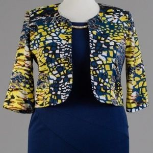 Maya Brooke Abstract Jacket Dress 2pc NWT
